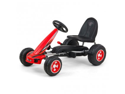 Dětská šlapací motokára Go-kart Milly Mally Viper červená (Barva Červená)