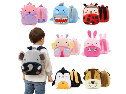 Baby Kindergarten Backpack Cute Plush Animals Mini Bags for Kids Boys and Girls Nursery Backpack Children.jpg