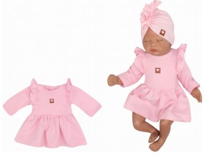 Z&Z Dětské teplákové šatičky/tunika Princess - růžové