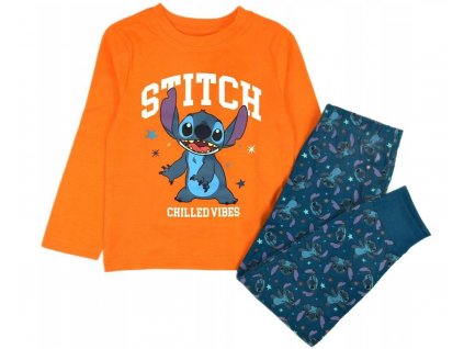 PYŽAMO STITCH, oranžovo - tmavě modré