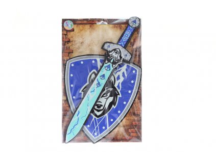 Pěnový meč se štítem - modrý
