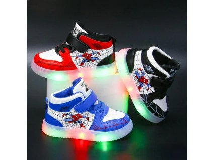 Disney Children s Led Light Shoes Fashion Aoger Spiderman Boys Sneakers Girls Cartton Casual Shoes Breathable.jpg (1)
