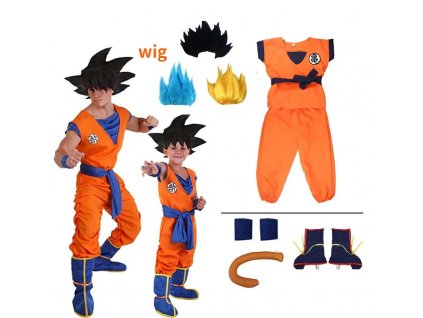 Cosplay anime Kids Adult Son Goku Costume Anime Cosplay hero Uniform Wig Carnival new halloween costume.jpg