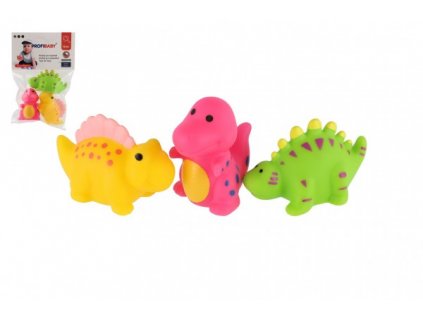 Dinosaurus 3ks do vody stříkací plast 7-9cm v sáčku 13,5x20cm 0m+