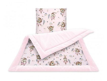 sada do kocarku 2d bavlna velvet little balerina ruzova