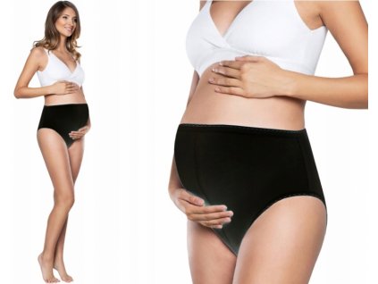 Bavlněné kalhotky Mama maxi, 1ks v balení, černé, vel. XL (Velikosti těh moda XL (42))