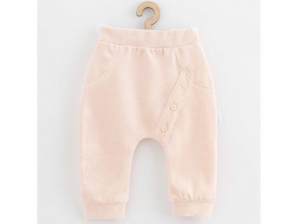 Kojenecké semiškové tepláčky New Baby Suede clothes světle růžová (Barva Růžová, Velikost 62 (3-6m))