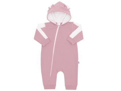 Kojenecký teplákový overal New Baby The Best růžový (Barva Růžová, Velikost 92 (18-24m))