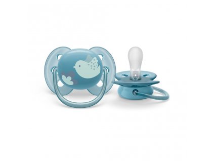 Šidítko Avent Ultrasoft Premium 6-18 m ptáček (Barva Modrá, Velikost 6-18 m)