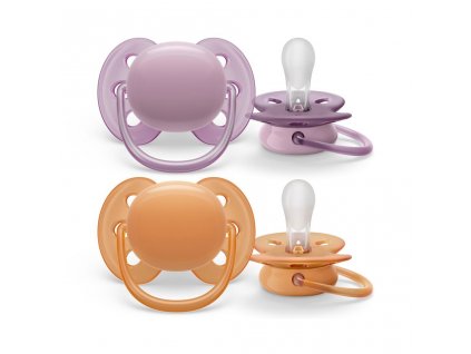 Šidítko Avent Ultrasoft Premium 6-18 m 2ks holčička (Barva Dle obrázku, Velikost 6-18 m)