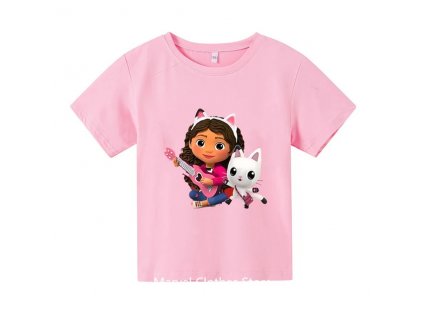 Kawaii Gabby Dollhouse T shirt for Children Girl Cartoon Tees Anime Summer Top Themed Birthday Clothes.jpg 640x640.jpg (3)