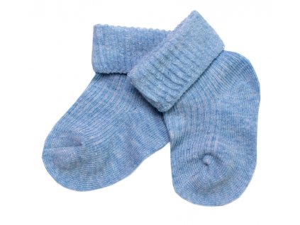 Kojenecké ponožky, Baby Nellys, sv. modré, vel. 6-9 m (Velikost koj oblečení 68/74 (6-9m))