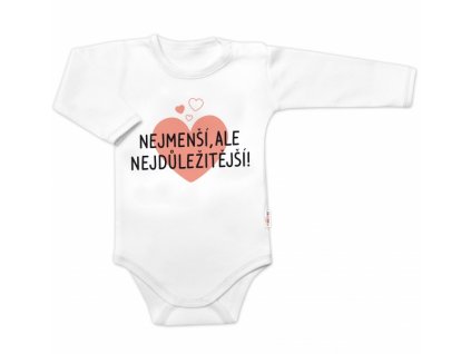 Body dlouhý rukáv, Nejmenší, ale nejdůležitější, Baby Nellys, bílé