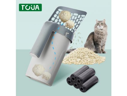 Cat Litter Shovel Scoop with Refill Bag For Pet Filter Clean Toilet Garbage Picker Cat Supplies.jpg (1)