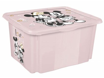 Keeeper Box na hračky Minnie Mouse love 45 l, růžový/pudrový