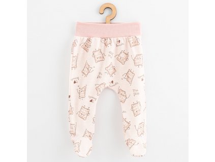 Kojenecké bavlněné polodupačky New Baby Biscuits růžová (Barva Růžová, Velikost 56 (0-3m))