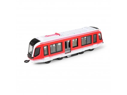 Kovová tramvaj červená 20 cm