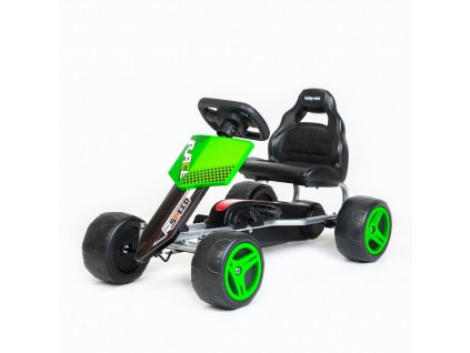 Dětská šlapací motokára Go-kart Baby Mix Speedy zelená (Barva Zelená)