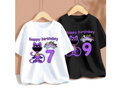 Smiling Critters Kids T Shirts Cotton T Shirt Cartoon Birthday Number 1 9 T Shirt Casual.jpg