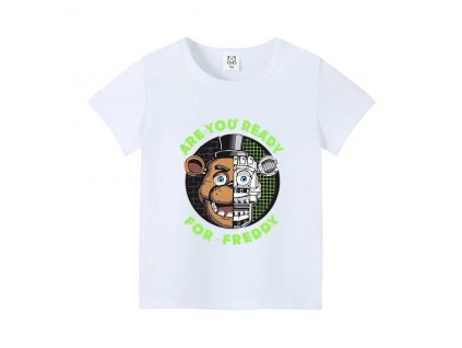 Fnafs T shirt for Children Five Nights Freddys Short Sleeve Shirt White Black Tee Anime Printed.jpg 640x640.jpg (1)