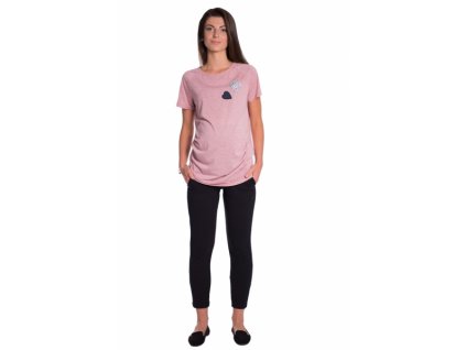 Be MaaMaa Těhotenské 3/4 kalhoty s odparátelným pásem - černé, vel. L (Velikosti těh moda L (40))