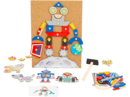 drevena zatloukacka hra roboti