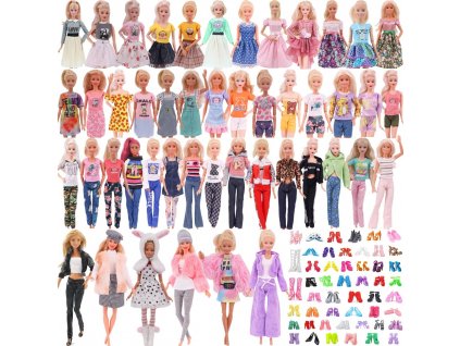 10Pcs Set 5 Handmade Clothing Suit 5 Pairs Shoes For Barbie Dress Doll Clothes 1 6.jpg