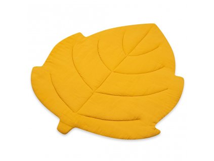 Mušelínová hrací deka New Baby Leaf mustard
