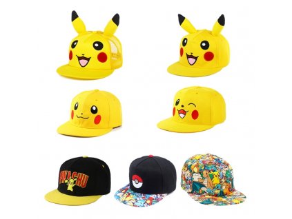 Pokemon Anime Cartoon Series Children Hat Flat brimmed hat Sun Hat Adjustable Adult Outdoor Sports Baseball.jpg