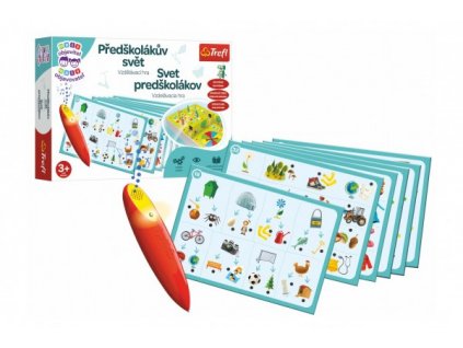 Malý objevitel Předškolákův svět + kouzelná tužka edukační společenská hra v krabici 33x23x6cm