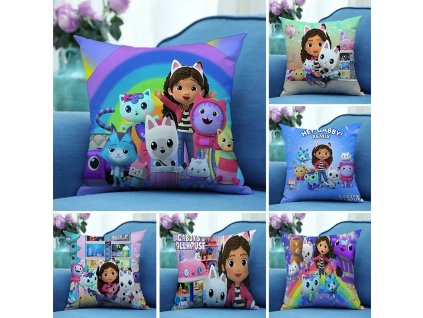Gabby Dollhouses Square Pillowslip Pillowcase Cartoon Anime Plush Cushion Printing Home Bedroom Decoration Kids Birthday Gifts.jpg