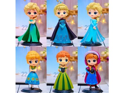 Anime Disney Frozen Princess Figure Toys Elsa Anna Belle Rapunzel Alice Cinderella Princess Model Doll Cake.jpg