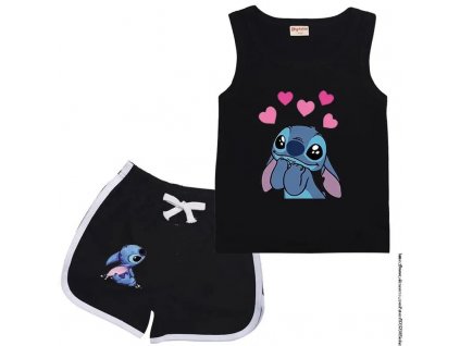 Disney Stitch Sports Clothes Suit Children Fashion Leisure Sleeveless Girls Vest T shirt 2Pcs Sets Kids.jpg