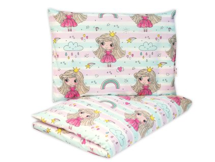 Dětské povlečení, bavlna 2D 140x200/70x80 - Duhová Víla, Baby Nellys, růžové (Velikost povlečení 140x200/70x80, Rozměry polštáře 70 x 80, Rozměry přikrývky 140 x 200)