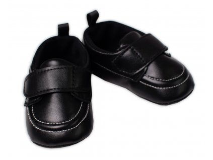Kojenecké capáčky, botičky Boy YO!, na suchý zip, prošívané černé, vel. 9-15 m (Velikost koj oblečení 74/80 (9-12m))