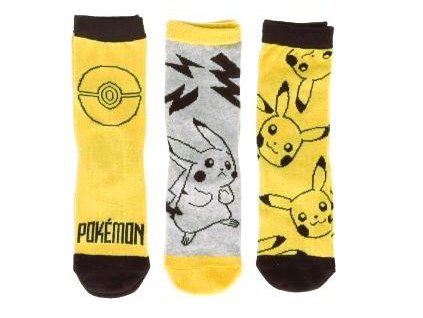 SADA 3 KS PONOŽKY POKÉMON (Velikost 23-26)