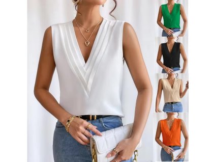 Dámská elegantní halenka (top) bez rukávů