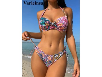 Stylové dámské sexy plavky na zavazování (s kosticemi)