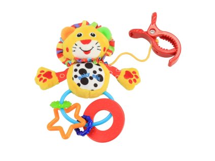 Plyšová hračka s chrastítkem Baby Mix gepardík (Barva Žlutá)