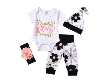4-dílná kojenecká souprava pro dívky Daddy's Little Princess