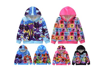 Dětská mikina s potiskem Smilings Critters na zip