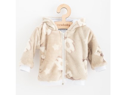 Kojenecká Wellsoft zimní mikinka s kapucí New Baby Polar Bear (Barva Hnědá, Velikost 68 (4-6m))