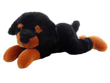 Plyš pes ležící tmavý 40 cm