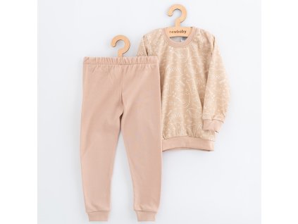 Dětské bavlněné pyžamko New Baby beige dino (Barva Béžová, Velikost 92/98)