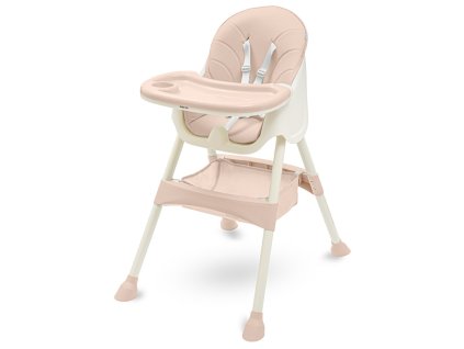 Jídelní židlička Baby Mix Nora dusty pink (Barva Růžová)