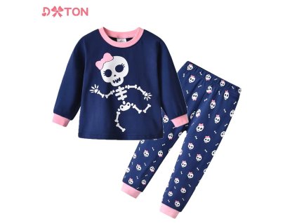 Stylové dívčí pyžámko "kostlivec" (vel. 3-4 roky)
