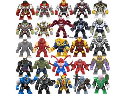 Avengers Hulk Thanos Spider Iron Anime Figure Venom Wolverine Super Mans Heroes Building Blocks Toys For.jpg Q90.jpg