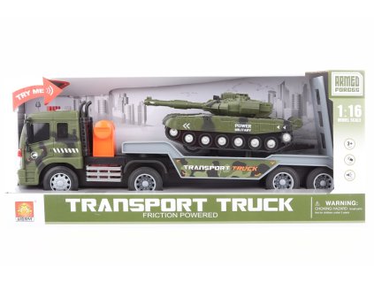 Vojenský kamion s tankem na baterie