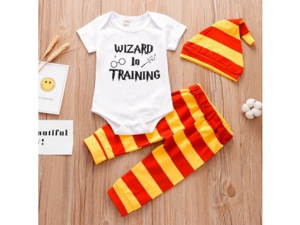 Kojenecký set Harry Potter body + kalhoty + čepička, 9 motivů