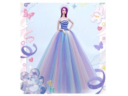 Modní plesové šaty na panenku Barbie